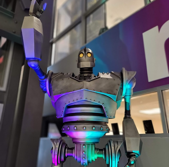 The Iron Giant on display in the Robot Hall of Fame.