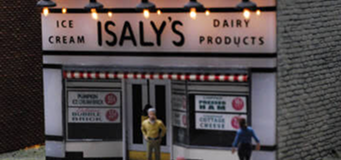 Model of Isalys situated in the Miniature Railroad & Village exhibit.