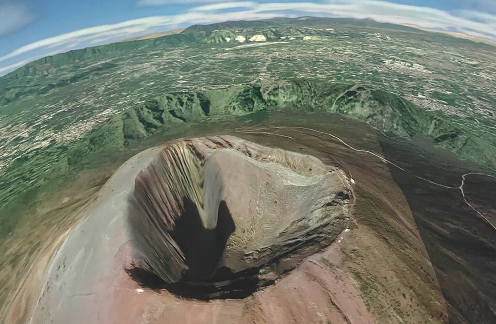 An inactive volcano