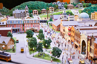A town street at the Miniature Railroad and Village