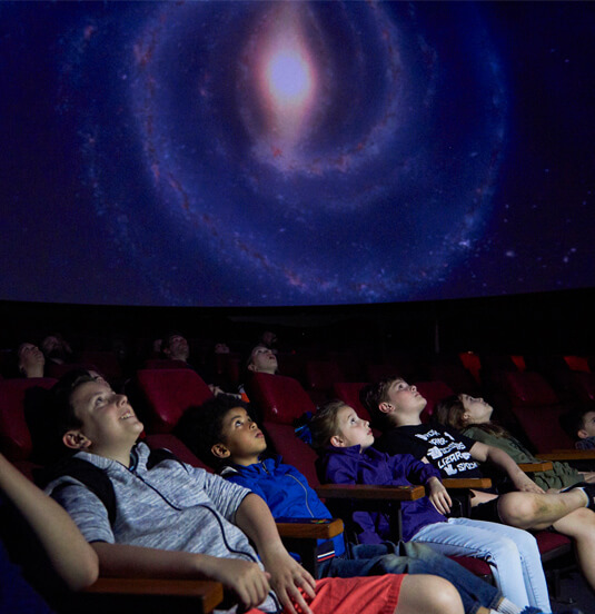Guests enjoying the planetarium